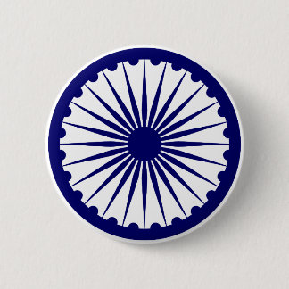 Badge Rond 5 Cm Dharma Chakra d'Ashoka