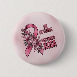 Badge Rond 5 Cm Día internacional del Cáncer de Mama