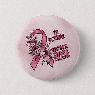 Badge Rond 5 Cm Día internacional del Cáncer de Mama