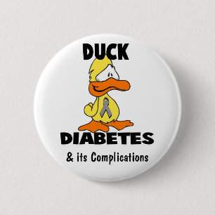 Badge Rond 5 Cm Diabète canard - Customisé