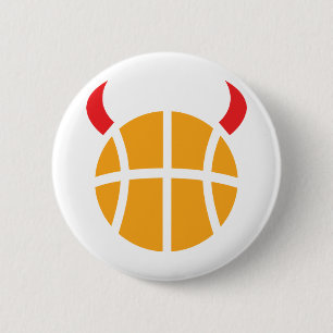 Badge Rond 5 Cm diable de basket-ball