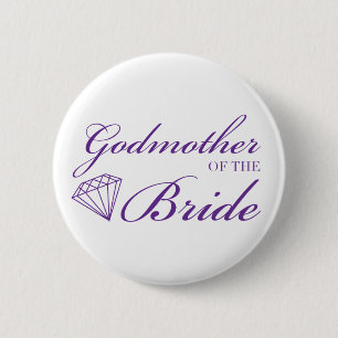 Badge Rond 5 Cm Diable-mère de la mariée violette