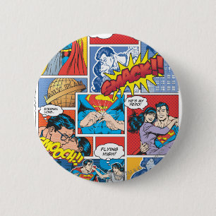 Badge Rond 5 Cm Diapositives Love Comic - Couleur