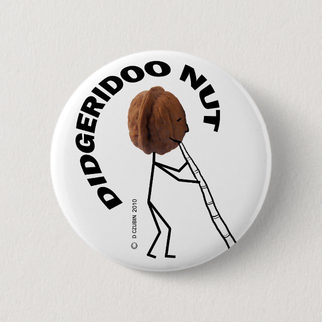 Badge Rond 5 Cm Didgeridoo Nut (Devant)