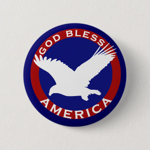 Badge Rond 5 Cm Dieu bénisse l'Amérique