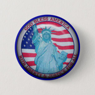 Badge Rond 5 Cm Dieu bénissent le bouton de l'Amérique