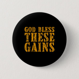 Badge Rond 5 Cm Dieu Bénit Ces Gains Muscle Bodybuilding —