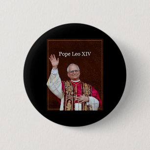 Badge Rond 5 Cm Dieu bénit le pape Leo Xiv