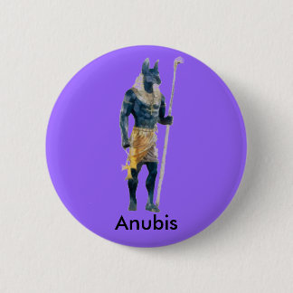 Badge Rond 5 Cm Dieu d'Egyptien d'Anubis