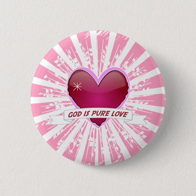 Badge Rond 5 Cm Dieu est l'amour pur (Devant)