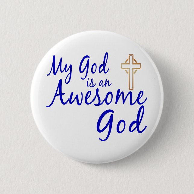 Badge Rond 5 Cm Dieu impressionnant (Devant)