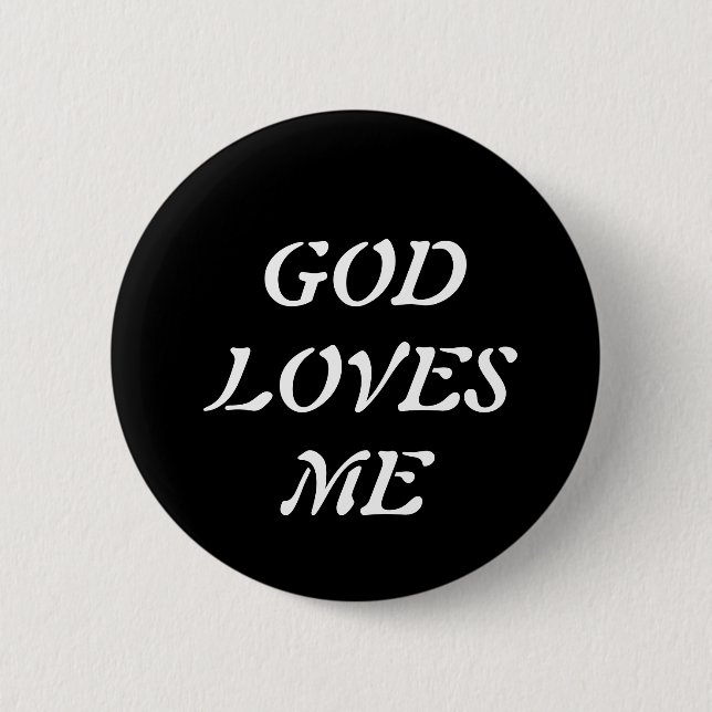 Badge Rond 5 Cm Dieu m'aime (Devant)