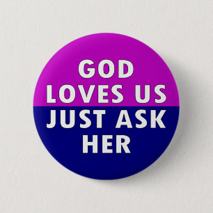 Badge Rond 5 Cm Dieu nous aime