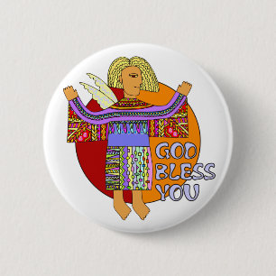 Badge Rond 5 Cm Dieu te bénisse transparent Hintergrund