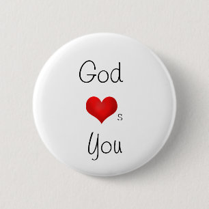 Badge Rond 5 Cm Dieu vous aime