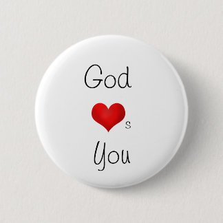 Badge Rond 5 Cm Dieu vous aime
