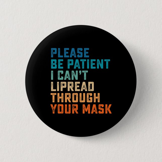 Badge Rond 5 Cm Difficile d'oreille ASL Signal Auditif Handicapé S (Devant)