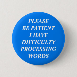 Badge Rond 5 Cm Difficulté traitant des mots