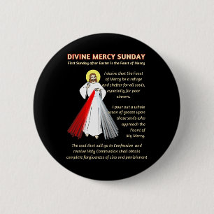 Badge Rond 5 Cm Dimanche de la Miséricorde Divine Premier dimanche