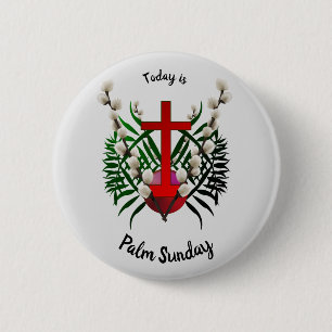 Badge Rond 5 Cm Dimanche des Palmiers, fête chrétienne