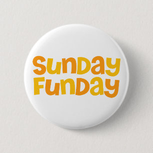 Badge Rond 5 Cm Dimanche le jour de fête.