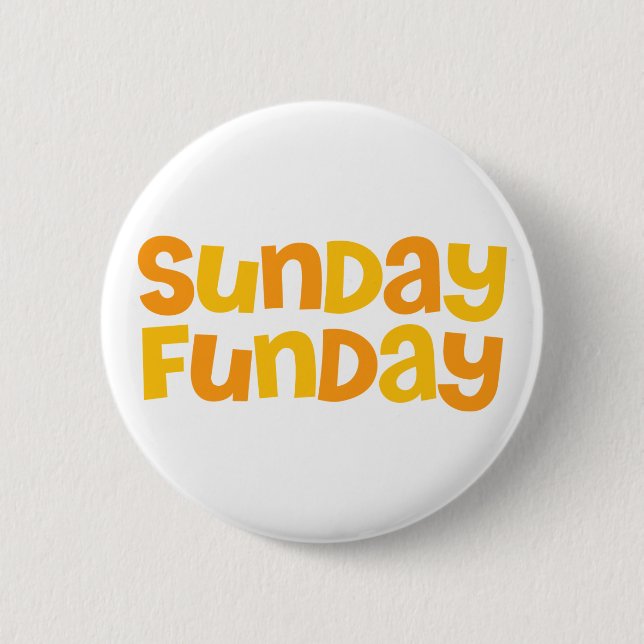 Badge Rond 5 Cm Dimanche le jour de fête. (Devant)