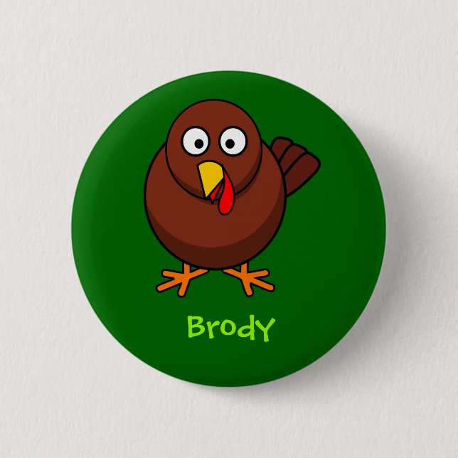 Badge Rond 5 Cm Dinde douce (Devant)