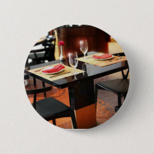Badge Rond 5 Cm Dîner romantique pour deux
