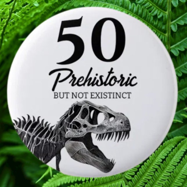 Badge Rond 5 Cm Dinosaur AGÉ Anniversaire (Funny AGED Birthday Button )