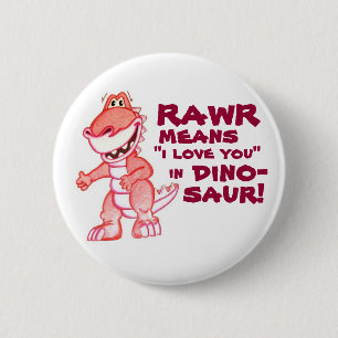 Badge Rond 5 Cm dinosaure