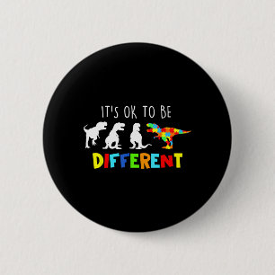Badge Rond 5 Cm Dinosaure de sensibilisation à l'autisme Enfants g