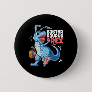 Badge Rond 5 Cm Dinosaure Saurus de Pâques T Rex Garçons Filles En