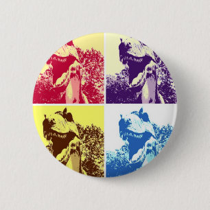 Badge Rond 5 Cm Dinosaure T-Rex