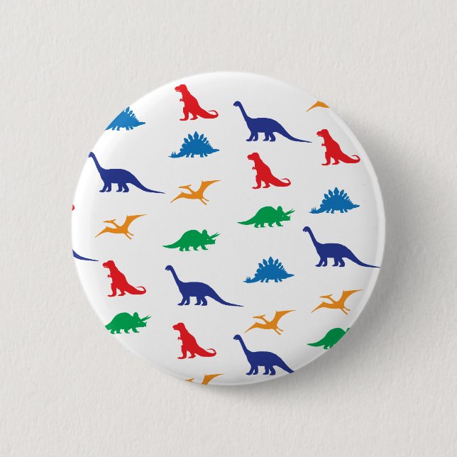 Badge Rond 5 Cm Dinosaures (Devant)