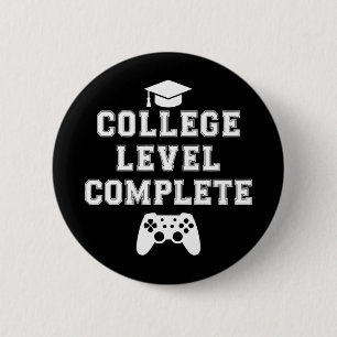 Badge Rond 5 Cm Diplômé de l'enseignement supérieur diplômé Joueur