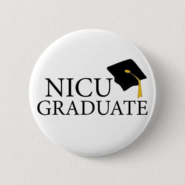 Badge Rond 5 Cm Diplômé de NICU (Devant)