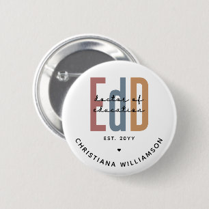 Badge Rond 5 Cm Diplôme D'Études De L'EdD Personnalisé