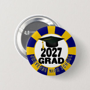 Badge Rond 5 Cm Diplômés de la promotion 2027 en gras