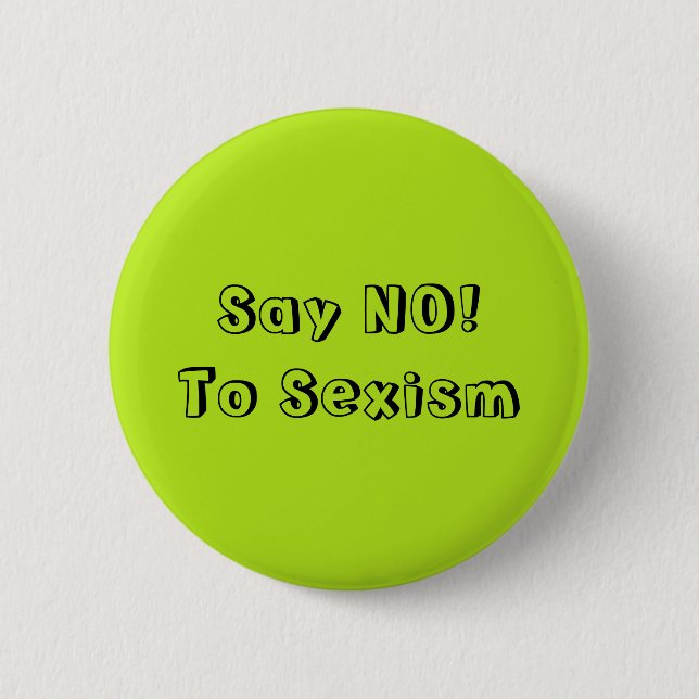 Badge Rond 5 Cm Dire Non Au Sexisme (Devant)