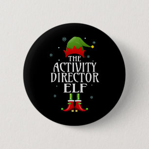 Badge Rond 5 Cm Directeur d'activité Elf Xmas Funny Famille Corres