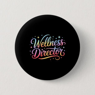 Badge Rond 5 Cm Directeur de bien-être épique P.e Gym Séjour Entra