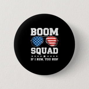 Badge Rond 5 Cm directeur de feux d'artifice de l'équipe Boom drôl