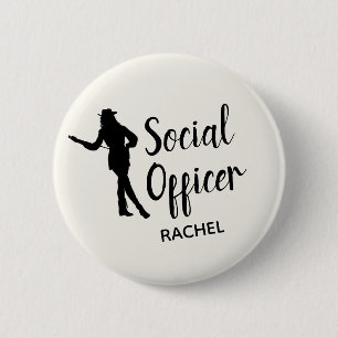 Badge Rond 5 Cm Dirigeant social d'équipe d'entraînement chic