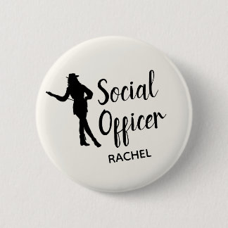Badge Rond 5 Cm Dirigeant social d'équipe d'entraînement chic