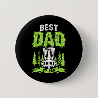 Badge Rond 5 Cm Disque Golf Fête des pères Meilleur Papa Par Par D