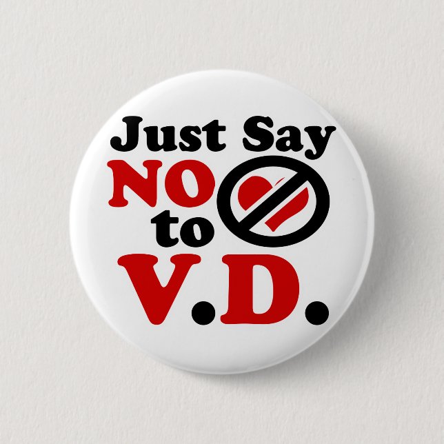 Badge Rond 5 Cm Dites non à la Saint Valentin (Devant)