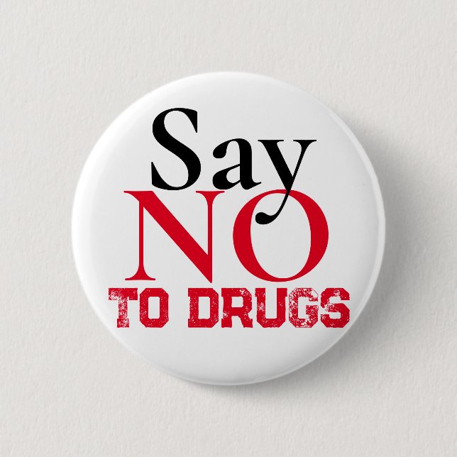 Badge Rond 5 Cm Dites non aux médicaments - Sticker simple (Devant)