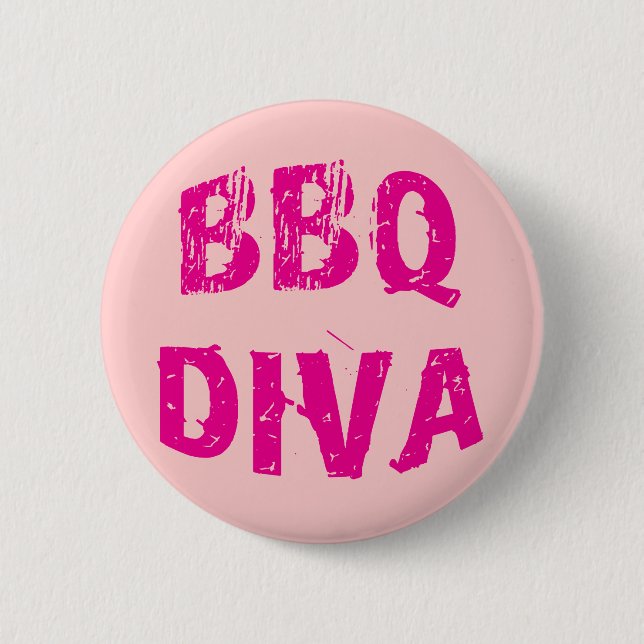 Badge Rond 5 Cm Diva de BBQ (Devant)