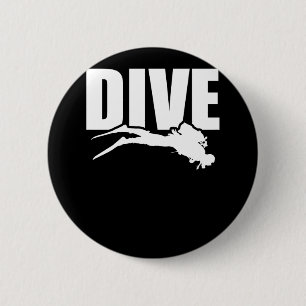 Badge Rond 5 Cm Dive Love Scuba Diving Explorer