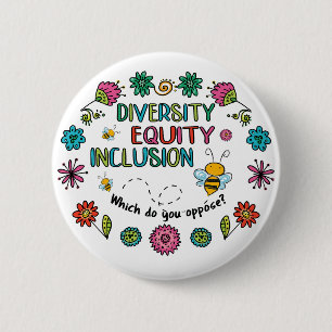 Badge Rond 5 Cm Diversité Équité Inclusion